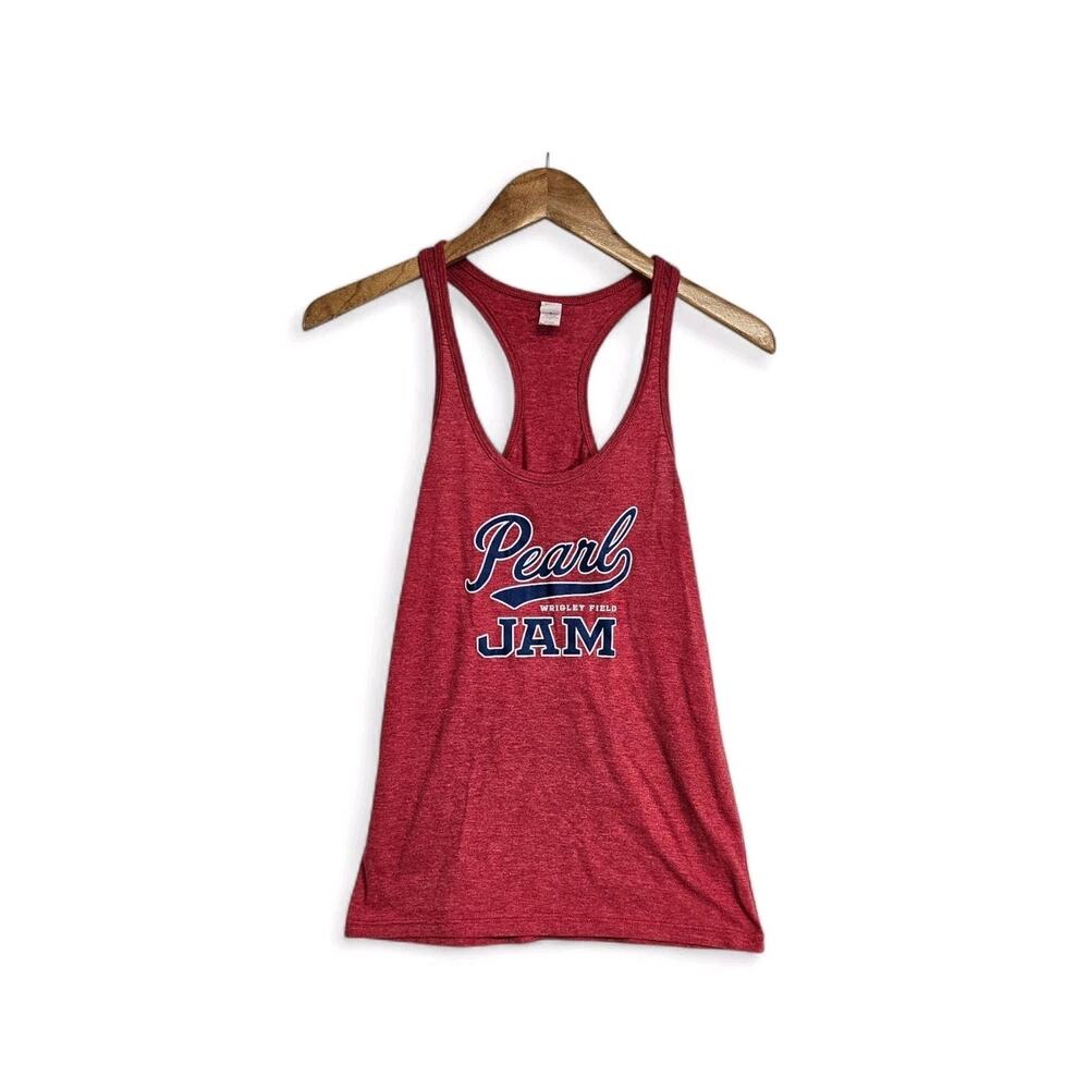 Pearl Jam Wrigley Field Chicago Concert Souvenir Red Tank Top Women's Medium